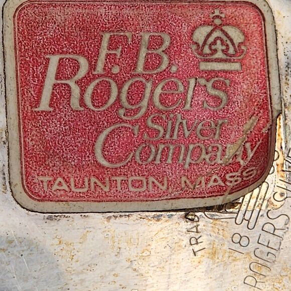 FB Rogers 1883 Footed Buffet Server w/ Lid 10.5" Silver-Plate Round VTG 1940s - Picture 11 of 16